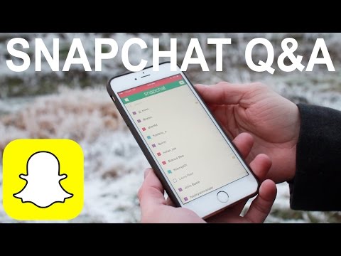 MY FIRST SNAPCHAT Q&A!